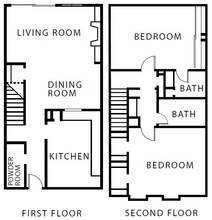 2/2 TH 133 floor plan
